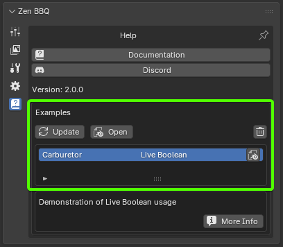 Demonstration Examples Interface