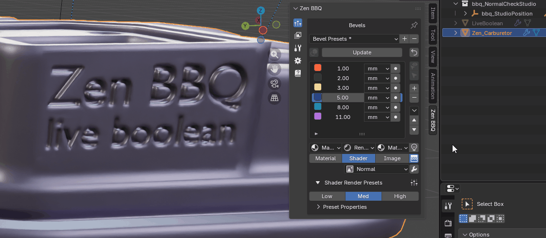 Live Boolean Preview