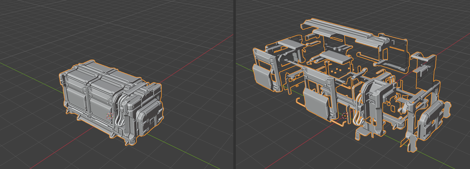 Exploded object example