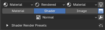 The main Viewport Display switcher