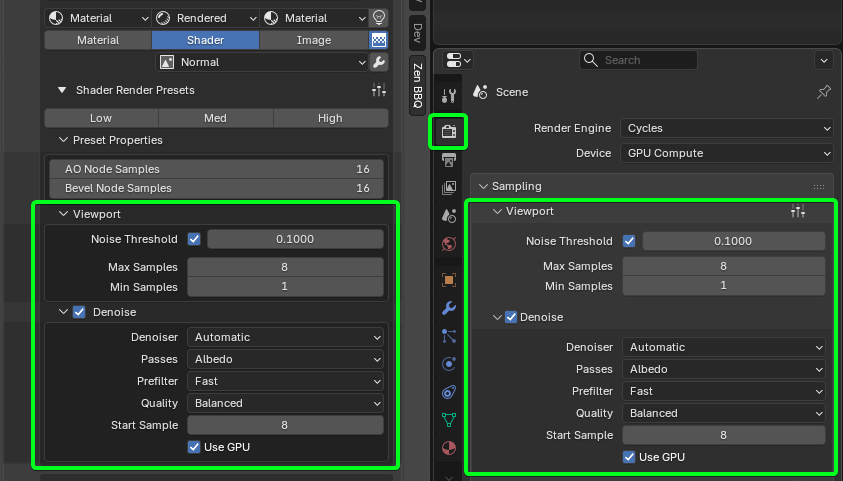 Shader Render Presets