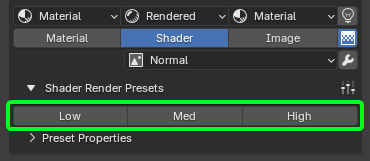 Quick quality toggles