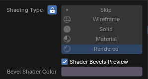 Shading Type popup