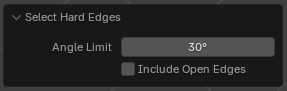 Select Hard Edges Operator Options