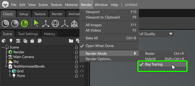 Render Mode